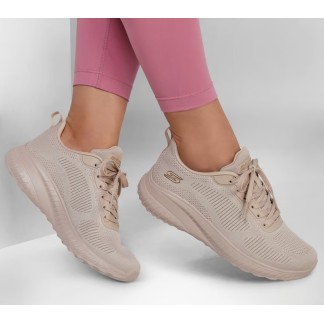 ZAPATILLA SKECHERS MUJER BOBS  SPORT SQUAD MAQUILLAJE 117209/NUDE