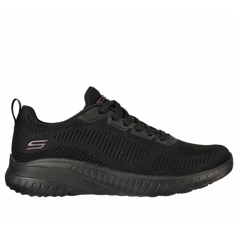 ZAPATILLA SKECHERS MUJER BOBS  SPORT SQUAD NEGRA 117209BBK