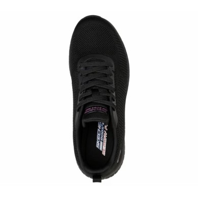 ZAPATILLA SKECHERS MUJER BOBS  SPORT SQUAD NEGRA 117209BBK
