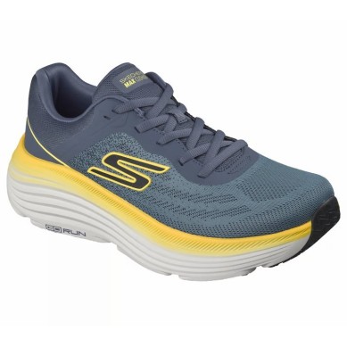 ZAPATILLA SKECHERS MAX  ENDEAVOUR ARDENA 220609SLT GRIS Y AMARILLO