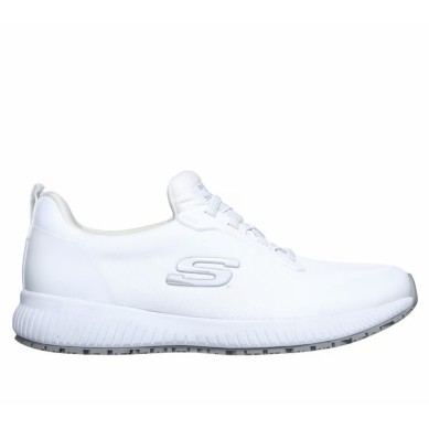 SKECHERS TRABAJO MUJER SQUAD SR 77222EC/WHT BLANCA