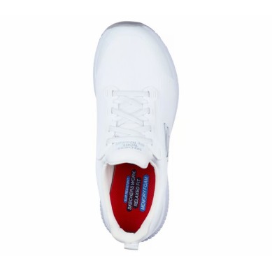 SKECHERS TRABAJO MUJER SQUAD SR 77222EC/WHT BLANCA