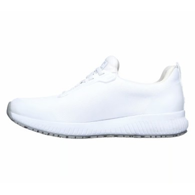 SKECHERS TRABAJO MUJER SQUAD SR 77222EC/WHT BLANCA