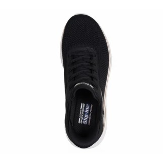 ZAPATILLA MUJER SKECHERS SLIP-INS BOBS SQUAD NEGRA 117497 BKGD