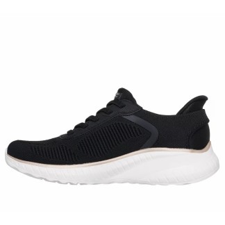 ZAPATILLA MUJER SKECHERS SLIP-INS BOBS SQUAD NEGRA 117497 BKGD