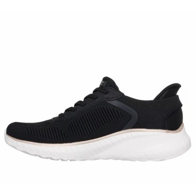 ZAPATILLA MUJER SKECHERS SLIP-INS BOBS SQUAD NEGRA 117497 BKGD