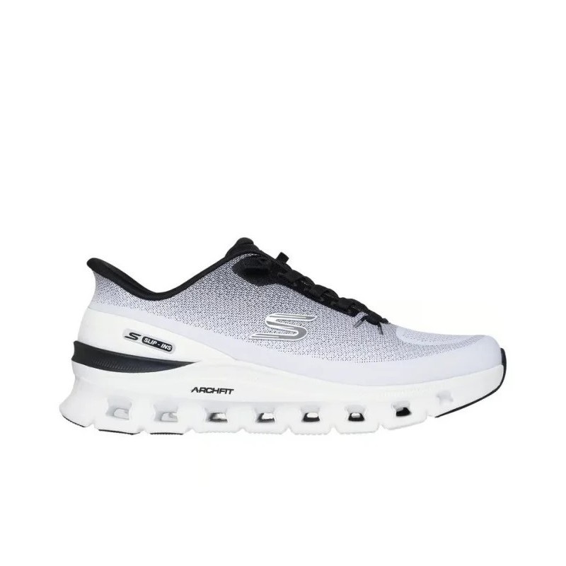 SKECHERS HOMBRE ARCH FIT GLIDE STEP 233110/WBK BLANCA Y NEGRA