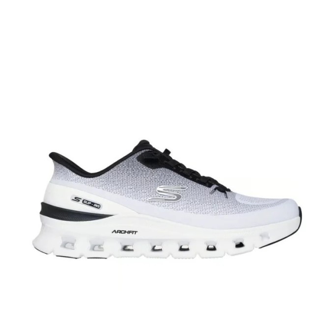 SKECHERS HOMBRE ARCH FIT GLIDE STEP 233110/WBK BLANCA Y NEGRA