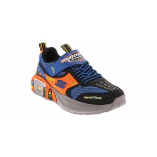 ZAPATILLA SKECHERS GARAGE NIÑO 402150L/BBOR AZUL Y NARANJA
