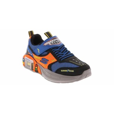 ZAPATILLA SKECHERS GARAGE NIÑO 402150L/BBOR AZUL Y NARANJA