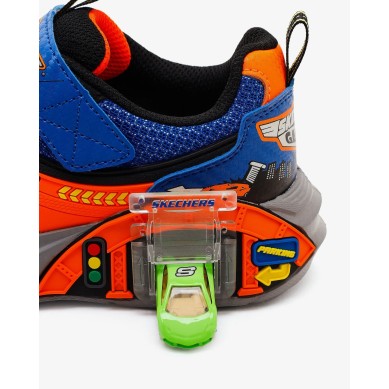ZAPATILLA SKECHERS GARAGE NIÑO 402150L/BBOR AZUL Y NARANJA