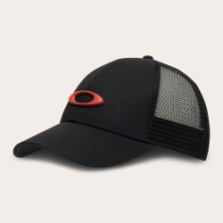 GORRA OAKLEY TRUCKER ELLIPSE HAT NEGRA LOGO ROJO FOS900005