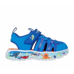 SANDALIAS CANGREJERA SKECHERS BEBE AZUL PLAY SCENE SPLASH 407041N-LTBL