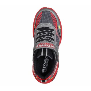 ZAPATILLA SKECHERS NIÑO GRIS Y ROJA LUCES STORM 3 400151L/GURD