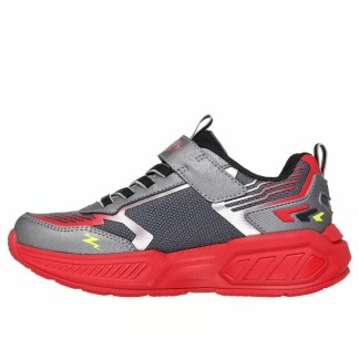 ZAPATILLA SKECHERS NIÑO GRIS Y ROJA LUCES STORM 3 400151L/GURD