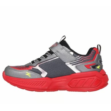 ZAPATILLA SKECHERS NIÑO GRIS Y ROJA LUCES STORM 3 400151L/GURD