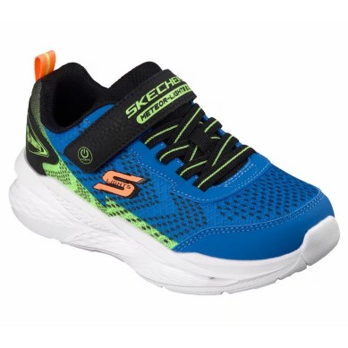 ZAPATILLA SKECHERS LUCES NIÑO AZUL METEOR 401490L/BLBK