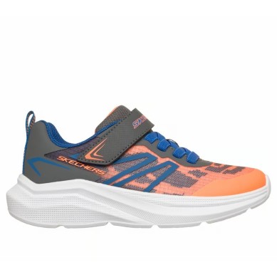 SKECHERS MICROSPEC VELOCITY ZAPATILLA NIÑO NARANJA Y GRIS 404125L/ORCC