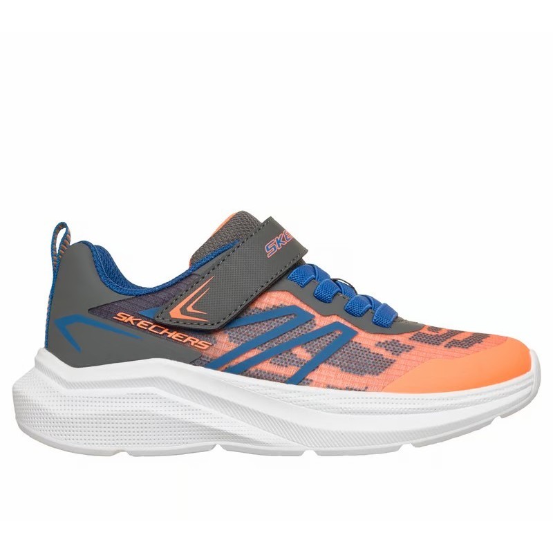 SKECHERS MICROSPEC VELOCITY ZAPATILLA NIÑO NARANJA Y GRIS 404125L/ORCC