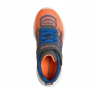 SKECHERS MICROSPEC VELOCITY ZAPATILLA NIÑO NARANJA Y GRIS 404125L/ORCC