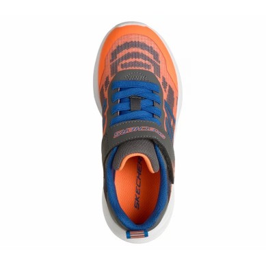 SKECHERS MICROSPEC VELOCITY ZAPATILLA NIÑO NARANJA Y GRIS 404125L/ORCC