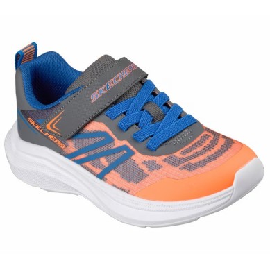 SKECHERS MICROSPEC VELOCITY ZAPATILLA NIÑO NARANJA Y GRIS 404125L/ORCC
