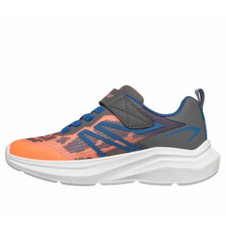 SKECHERS MICROSPEC VELOCITY ZAPATILLA NIÑO NARANJA Y GRIS 404125L/ORCC