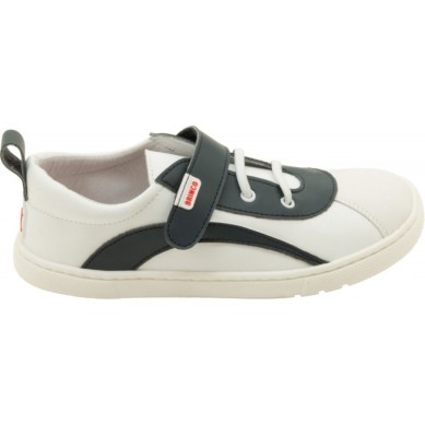 BRINCO BAREFOOT ZAPATILLA BEBE COMODAS BLANCA AZUL 060042