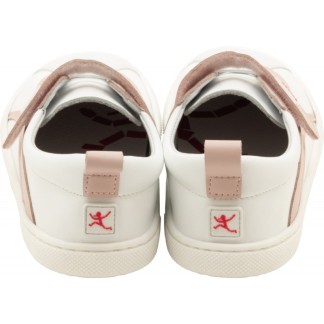 BRINCO BAREFOOT ZAPATILLA BEBE COMODAS BLANCA ROSA 060059