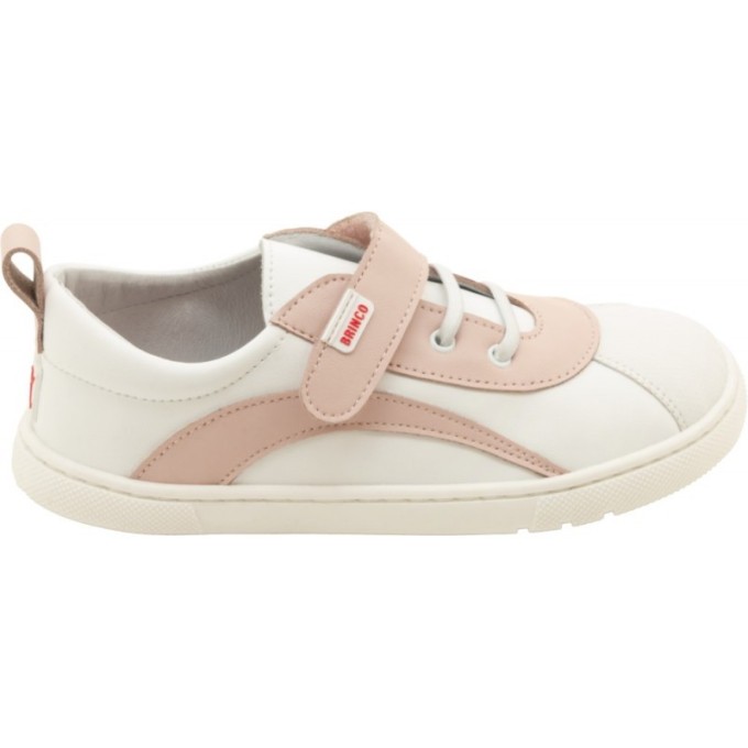 BRINCO BAREFOOT ZAPATILLA NIÑA COMODAS BLANCA 6ROSA 060059