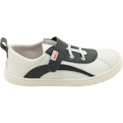BRINCO BAREFOOT ZAPATILLAS NIÑO COMODAS BLANCA AZUL 060042