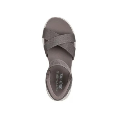 SKECHERS NEVER SLIP INS SANDALIAS MUJER COMODAS GRIS 119975DKTP