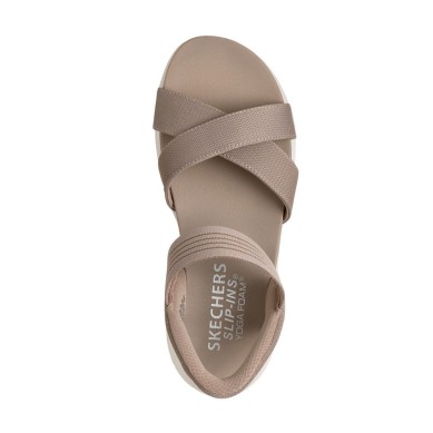 SKECHERS NEVER SLIP INS SANDALIAS MUJER COMODAS BEIGE 119975TPE