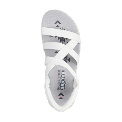 SANDALIA SKECHERS MUJER SLIP-INS 163460/WHT BLANCA