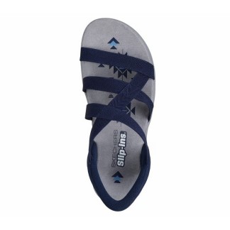 SANDALIA SKECHERS MUJER SLIP-INS 163460/NVY MARINO