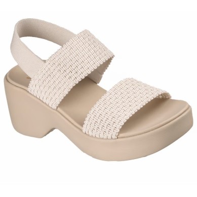 SKECHERS LUXE CALI SANDALIAS MUJER COMODAS BLANCAS 119413 OFWT