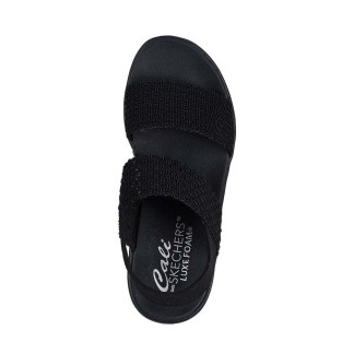 SKECHERS LUXE CALI SANDALIAS MUJER COMODAS NEGRA 119413 BBK