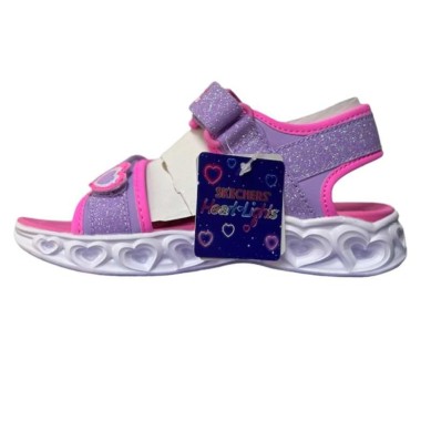 SKECHERS SUGAR SPARKS SANDALIAS NIÑA COMODA ROSA 303104L LVPK