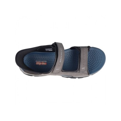 SKECHERS TRESMEN SLIP-INS SANDALIAS HOMBRE SIN MANOS GRIS 205289 CHAR