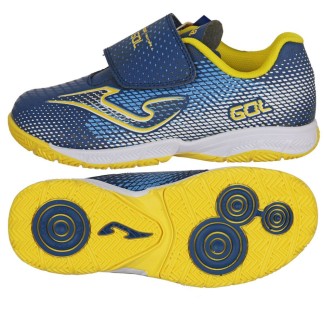 JOMA GOL FUTBOL SALA NIÑO JR 2603 AZUL Y AMARILLA ( BALÓN DE REGALO)