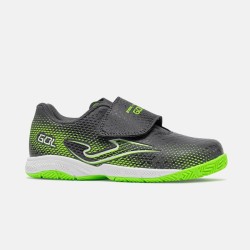 JOMA GOL FUTBOL SALA NIÑO JR 2622 GRIS Y VERDE