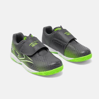 JOMA GOL FUTBOL SALA NIÑO JR 2622 GRIS Y VERDE