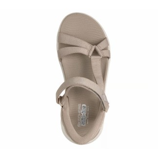 SKECHERS GO WALK FLEX SANDALIA MUJER BEIGE SLIP-INS 141481/TPE
