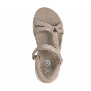 SKECHERS GO WALK FLEX SANDALIA MUJER BEIGE SLIP-INS 141481/TPE