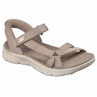 SKECHERS GO WALK FLEX SANDALIA MUJER BEIGE SLIP-INS 141481/TPE