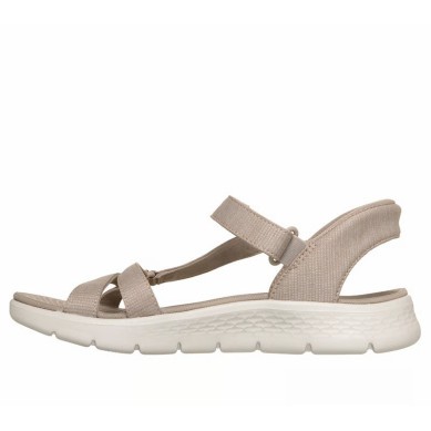 SKECHERS GO WALK FLEX SANDALIA MUJER BEIGE SLIP-INS 141481/TPE