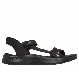 SKECHERS GO WALK FLEX SANDALIA MUJER NEGRA SLIP-INS 141481/BBK