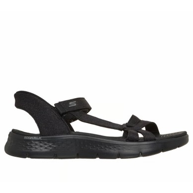 SKECHERS GO WALK FLEX SANDALIA MUJER NEGRA SLIP-INS 141481/BBK