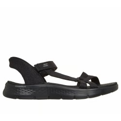 SKECHERS GO WALK FLEX SANDALIA MUJER NEGRA SLIP-INS 141481/BBK