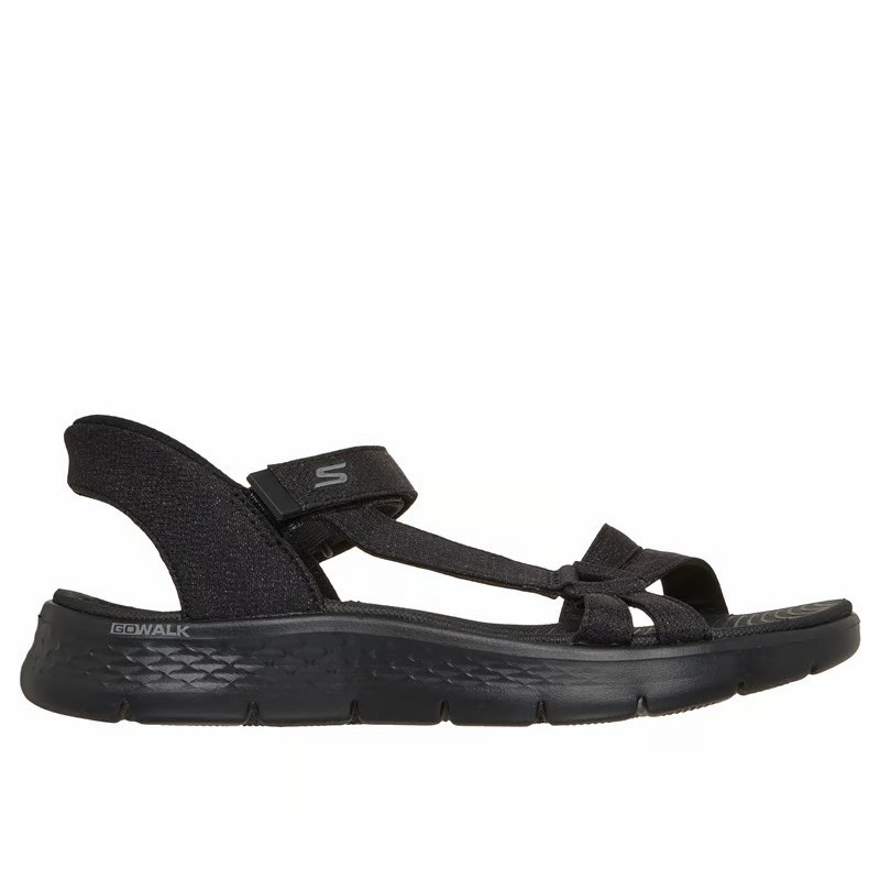 SKECHERS GO WALK FLEX SANDALIA MUJER NEGRA SLIP-INS 141481/BBK